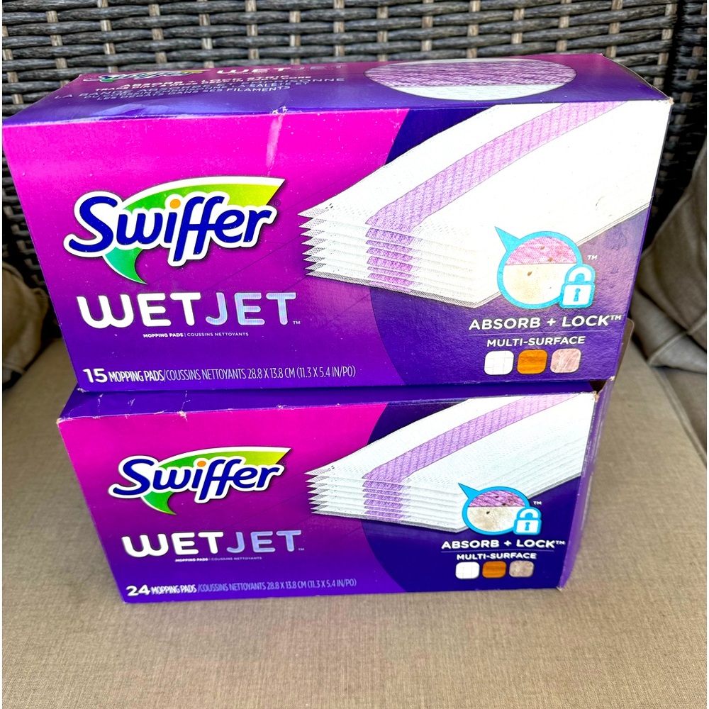Swiffer WetJet Mopping Pads, Mulit-Surface 22 and 15 count